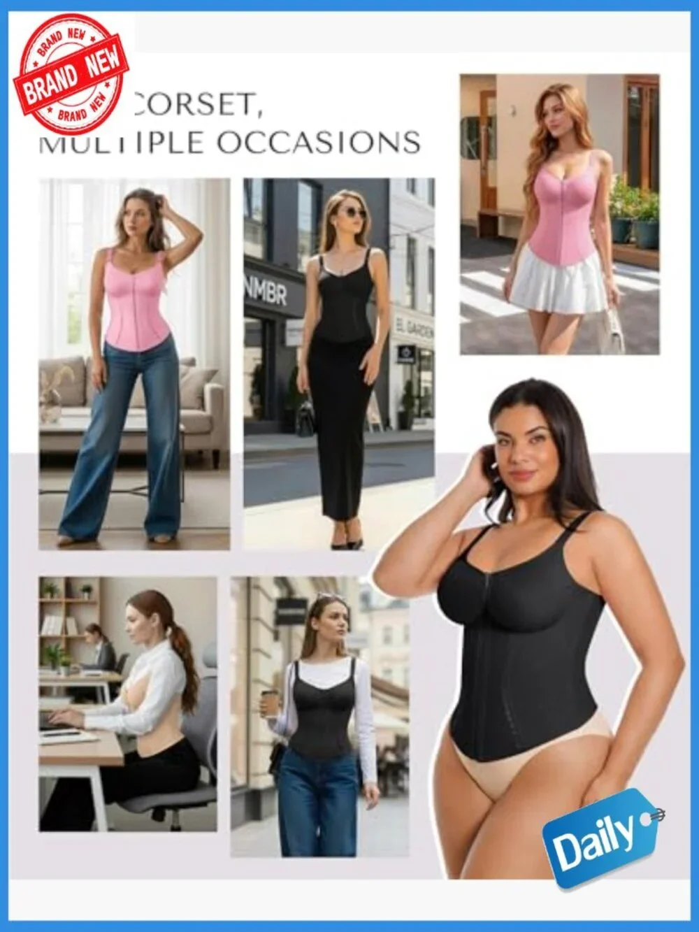Waist Trainer Corset Top Tummy Control Shapewear Body Shaper Fajas Colombianas